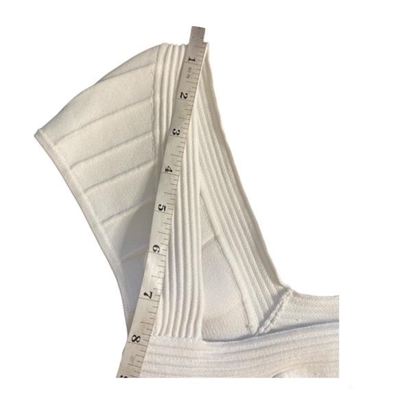 Retrofete Mckenna Crop Top in White Square Neck Stretch Glam Fairy Size XS - Picture 6 of 10